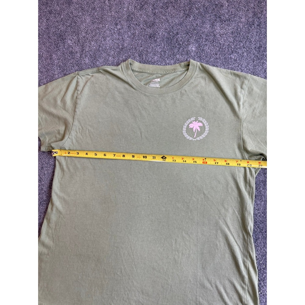 Victoria's Secret PINK Olive Green Palm Tree Graphic T-Shirt Small - Picture 11 of 15